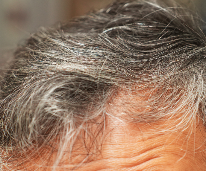 Foto de cabelo branco de homem