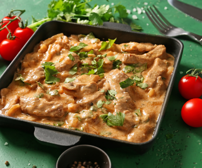 Foto de estrogonofe de carne