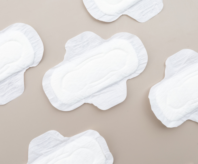 Foto de absorventes menstruais limpos