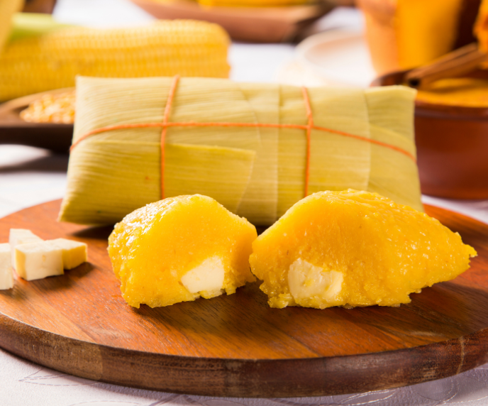 Foto de pamonha com queijo