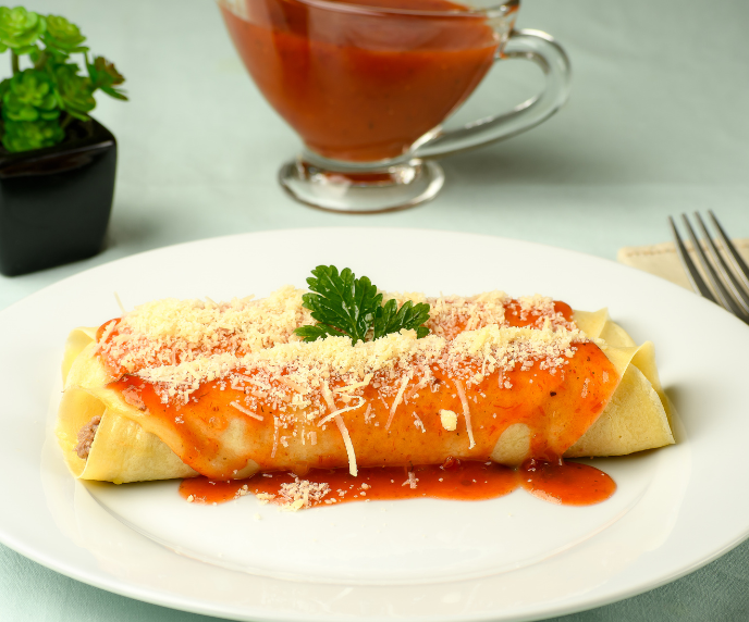 Foto de panqueca de carne moída