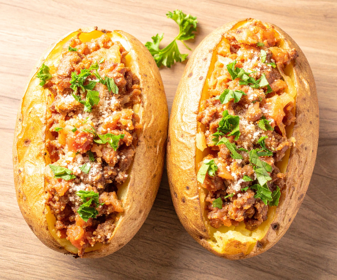 Foto de batatas recheadas