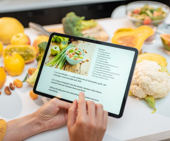 Foto de alimentos e informa&ccedil;&atilde;o