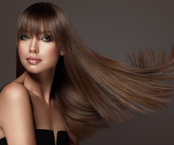 Foto de mulher com cabelo longo