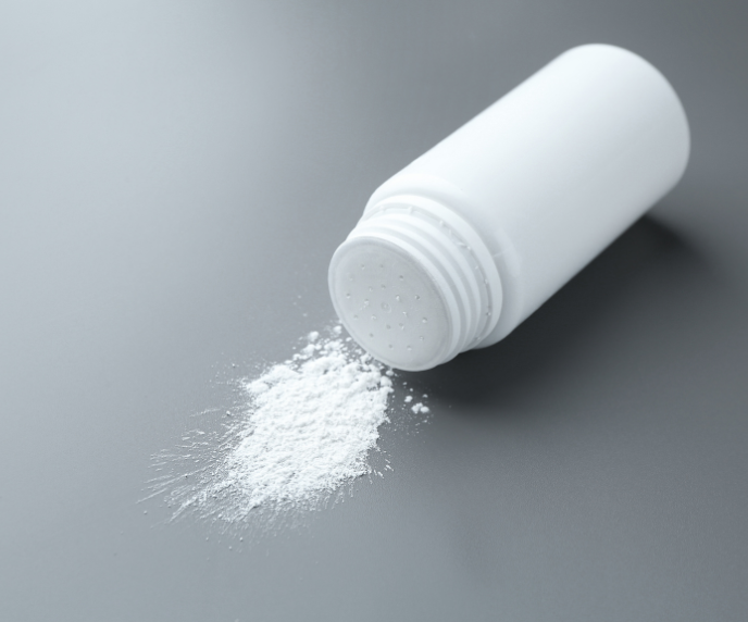 Foto de um frasco de talco