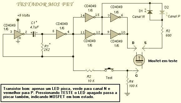 Testador de Mosfet